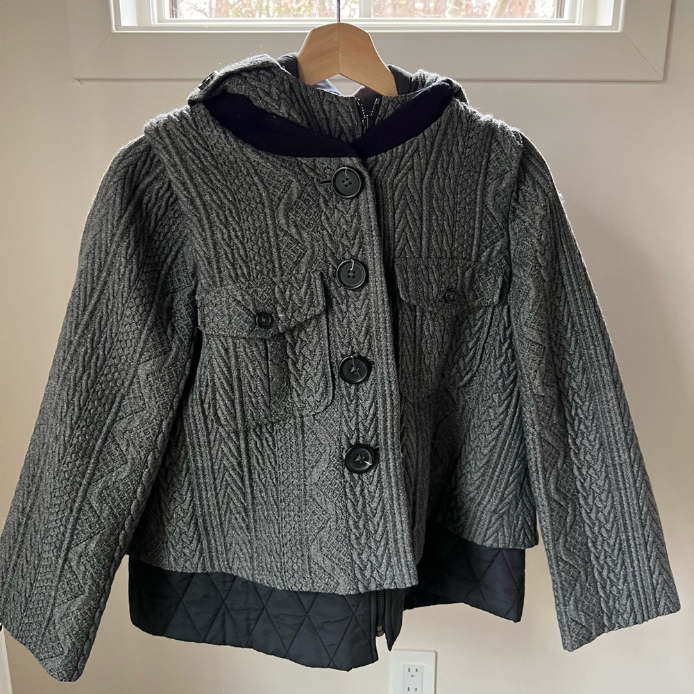 SEA New York double layer quilted brocade jacket.